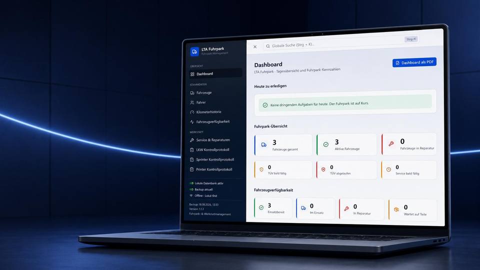LTA Fuhrpark – Übersicht der Fuhrpark- und Werkstattmanagement-Software